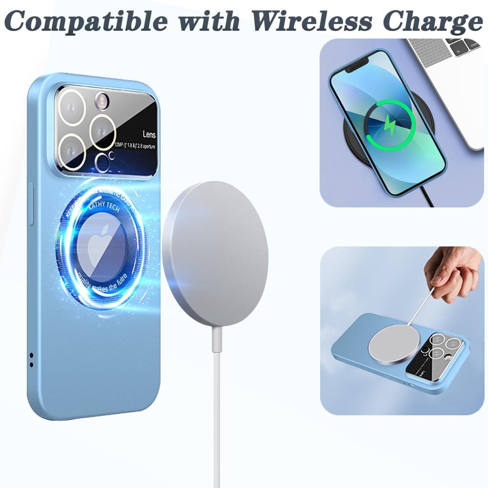Husă Rdyi6ba8 iPhone 14 Plus mată verde wireless MagSafe margini ridicate