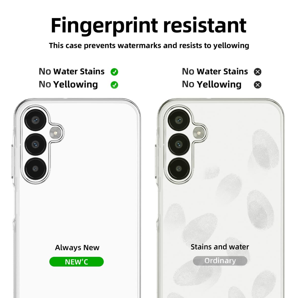 Husă NEW'C Samsung A55 silicon ultra subțire negru + 2 folii sticlă