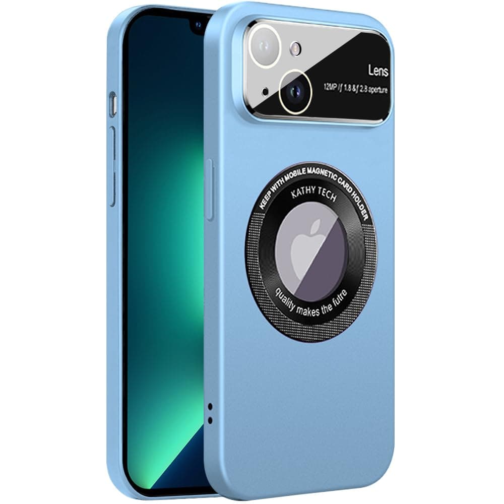 Husă Rdyi6ba8 iPhone 14 Pro mată albastră wireless MagSafe margini ridicate