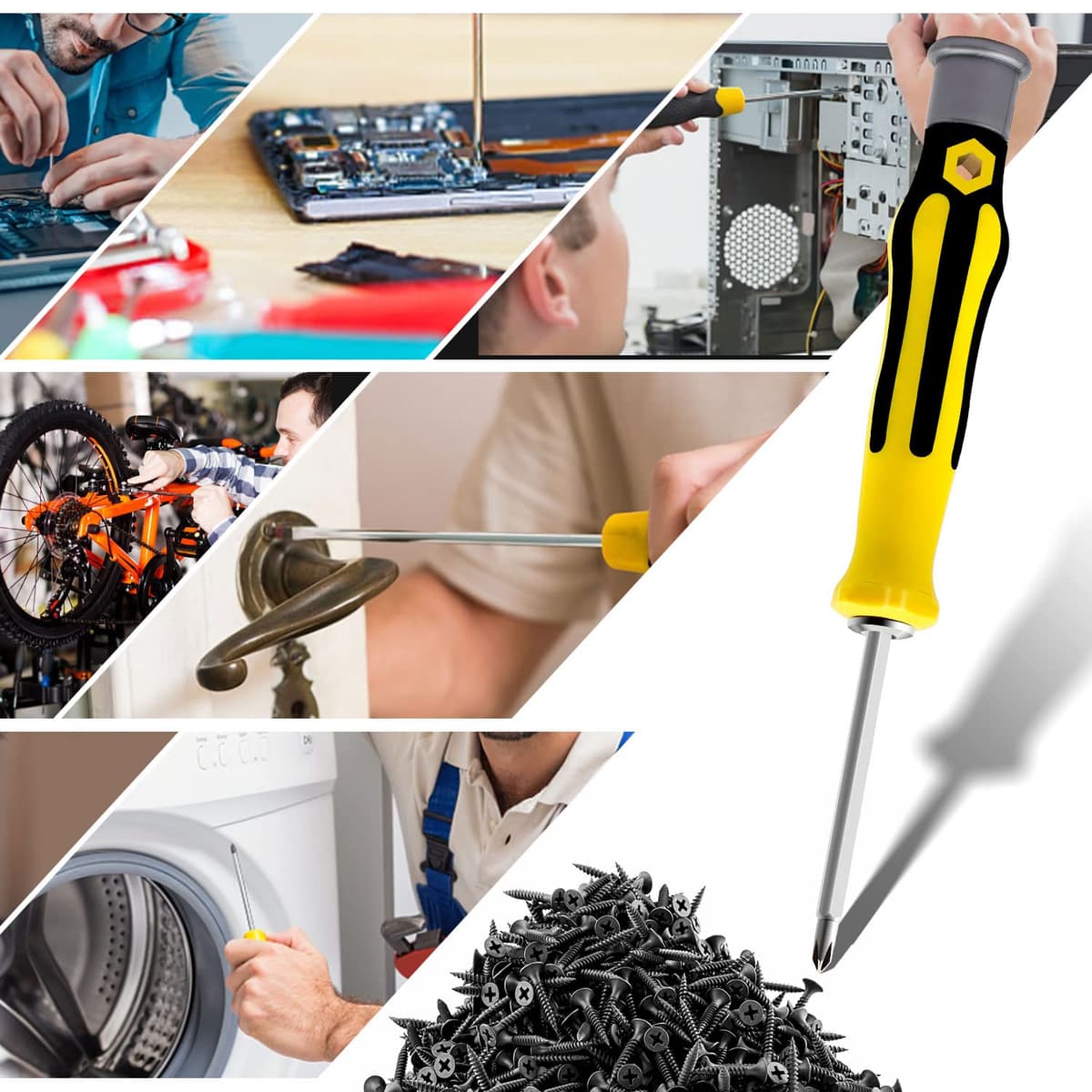 Set șurubelnițe MYLERCT 13-in-1, compact portabil multifuncțional pentru aparate electrice mici și medii