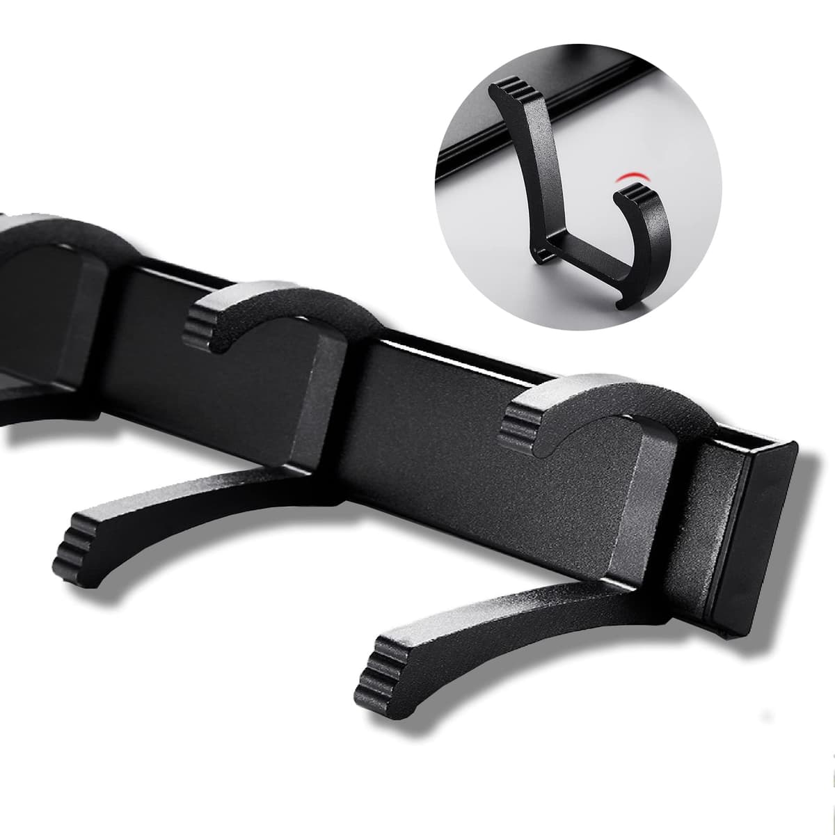 Cuiere perete Ahaimy negre 5 cârlige duble cuier modern montare haină