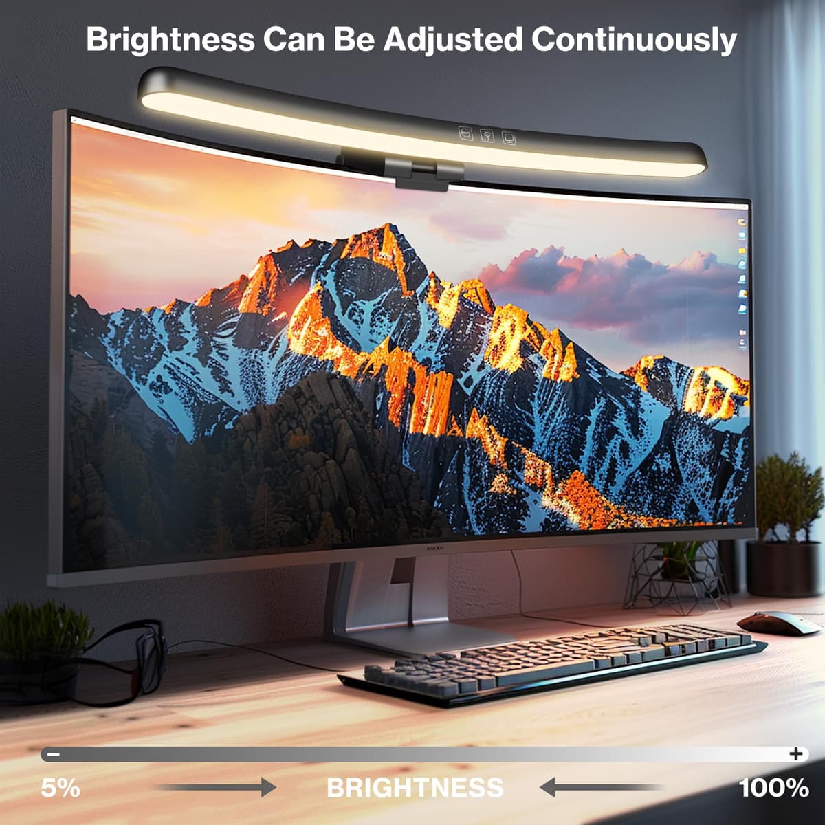 Lampă monitor Laliled bară LED reglabilă ecran curbat iluminare birou reducere oboseală