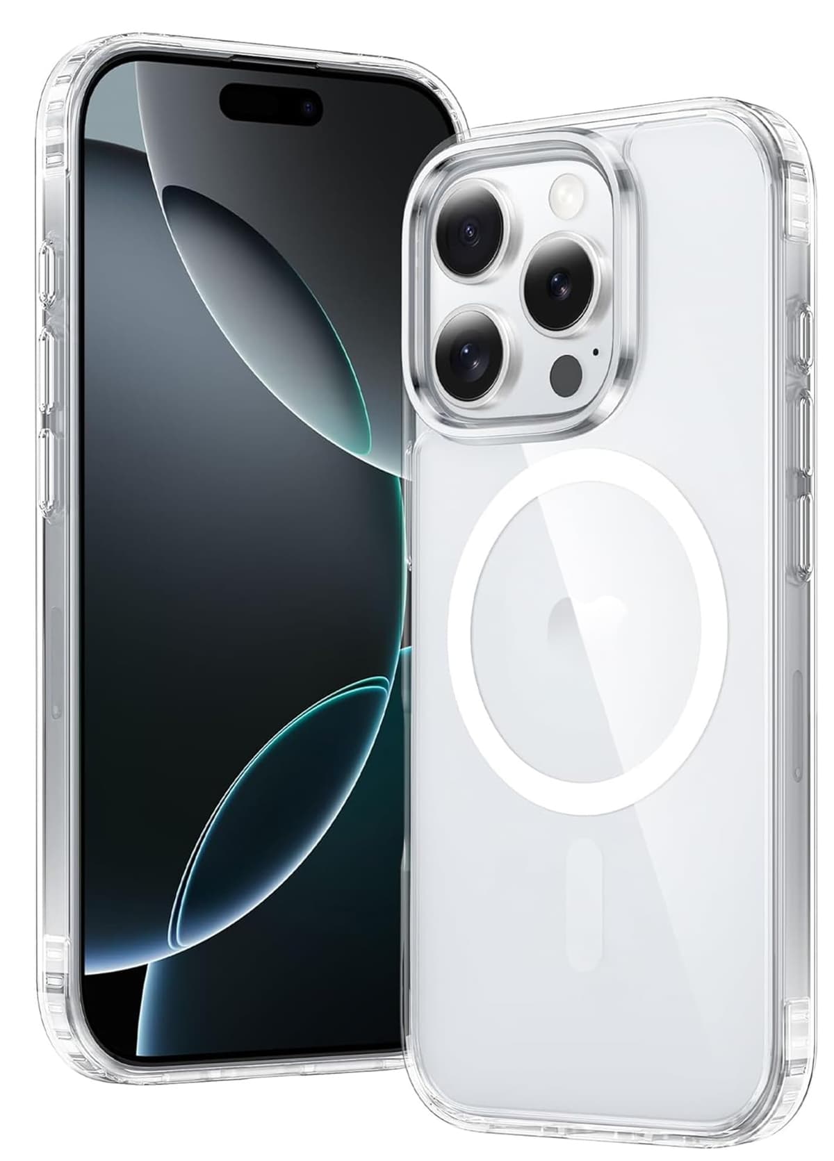 Husă FNTCASE iPhone 16 Pro magnetică militară anti-cădere transparentă 6.3 inch protecție