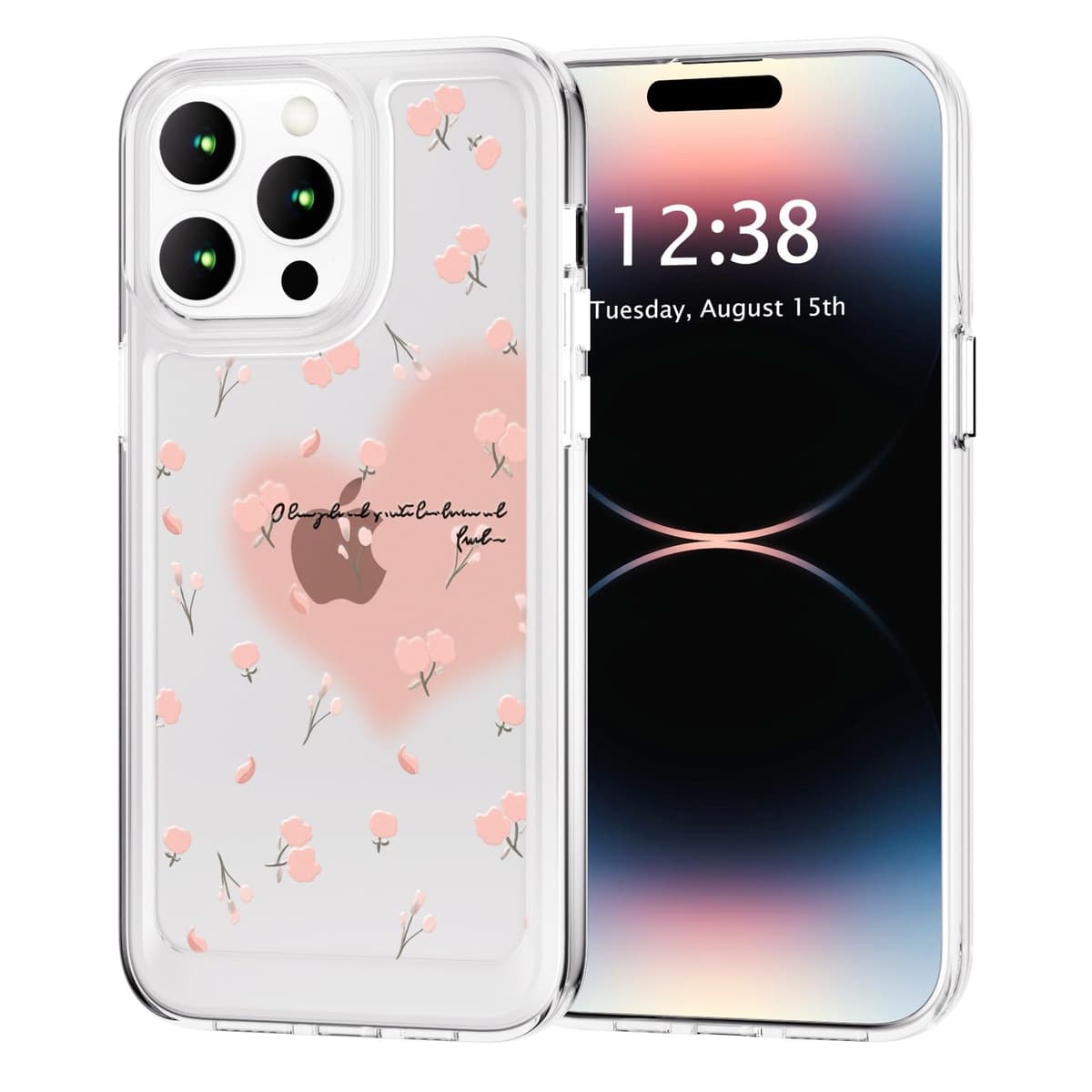 Husă SharkProten iPhone 12/12 Pro TPU+PC slim anti-șoc transparent cu model floral