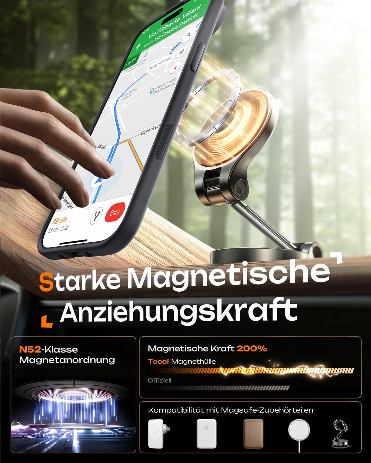 Husă TOCOL iPhone 17 Air MagSafe control cameră anti-șoc translucidă mată neagră
