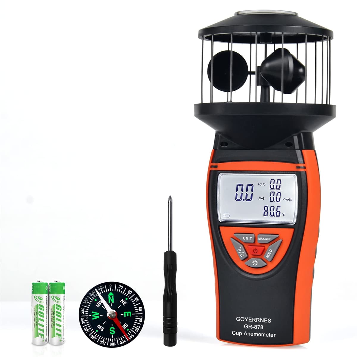 Anemometru digital GOYERRNES industrial măsurare viteză aer CFM anti-interferență