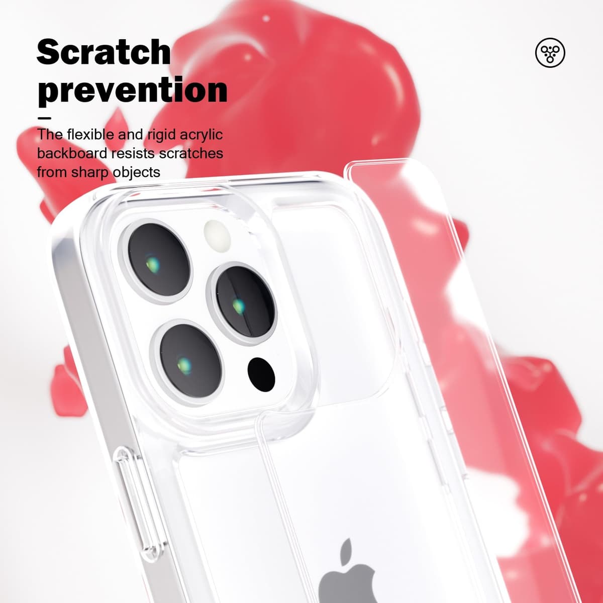 Husă SharkProten iPhone 12/12 Pro TPU+PC slim anti-șoc transparent cu model floral