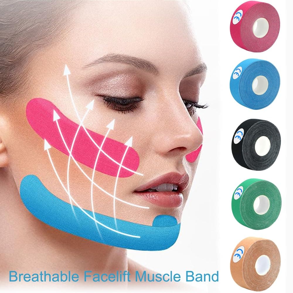 Plasturi riduri Tcdwla bandă lifting facial 4 role culoare piele set standard