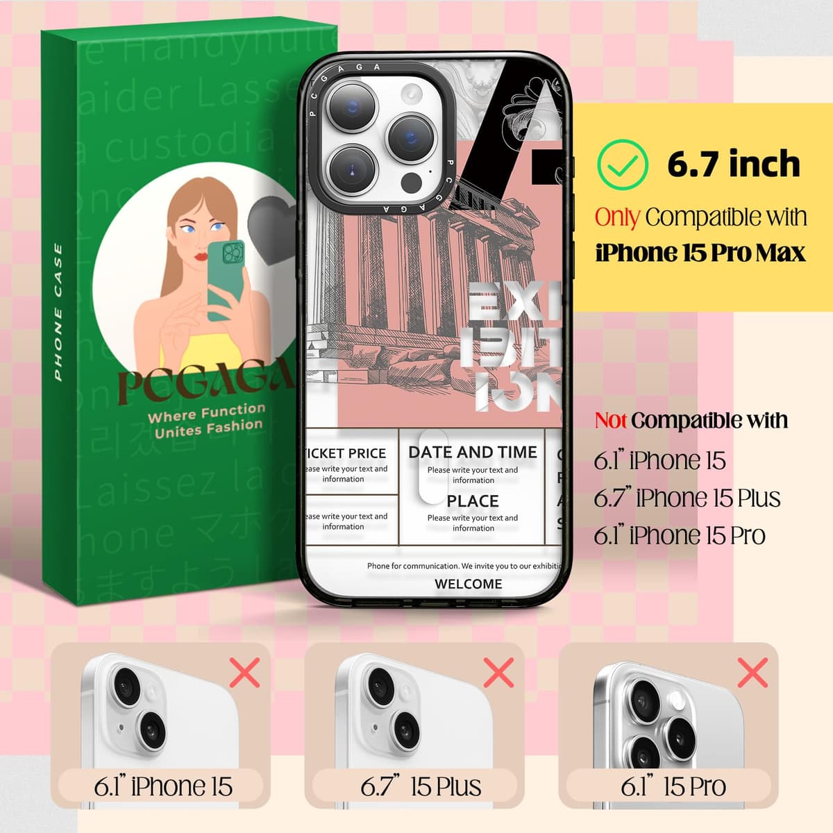 Husă telefon pcgaga 6.9" albă, slim, durabilă, protecție zgârieturi