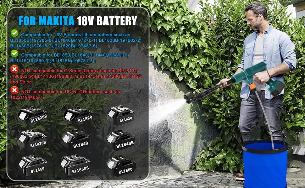 Aparat spălat cu presiune fără fir Roadtime, motor brushless portabil pistol compatibil baterie