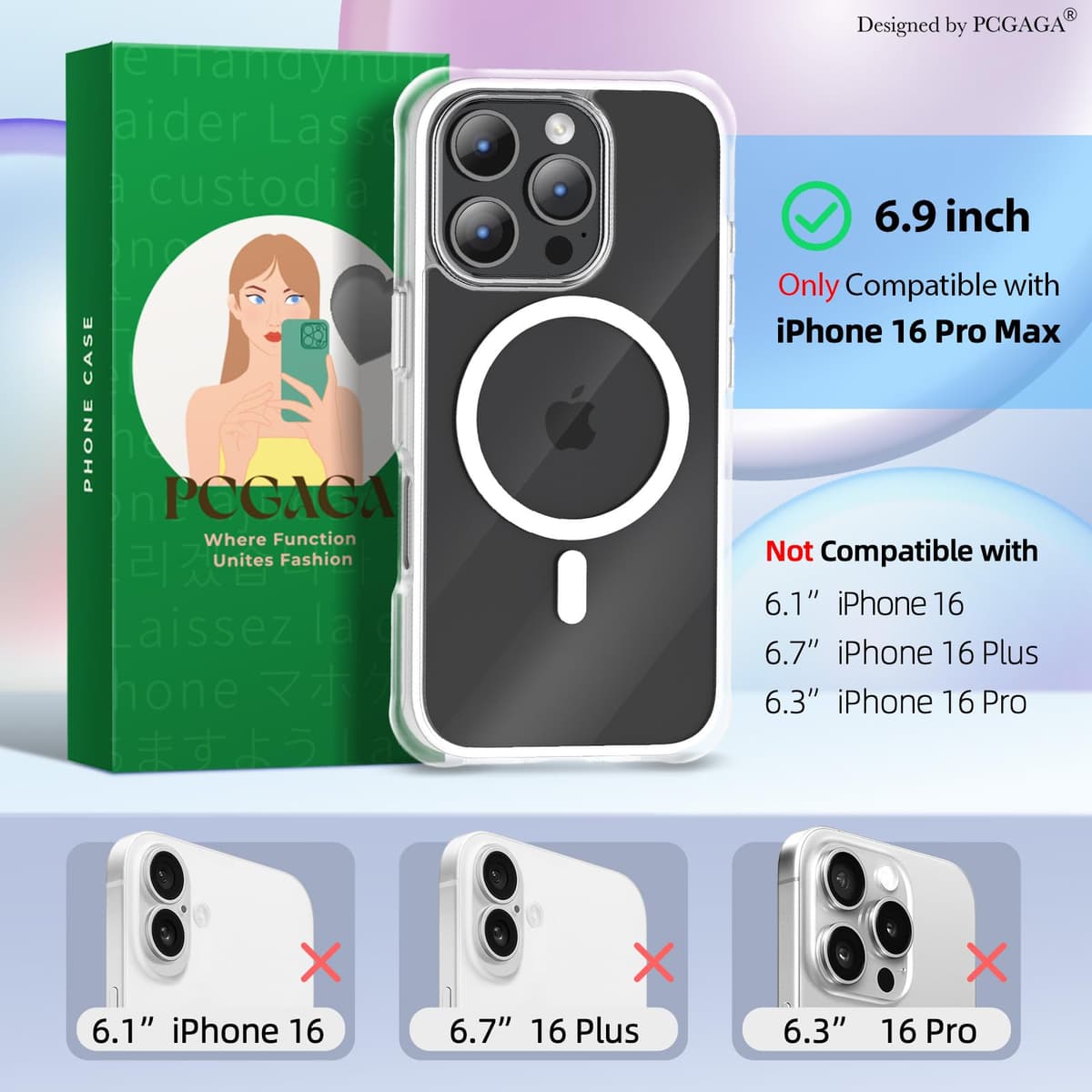Husă telefon pcgaga iPhone 16 6.1" verde, absorbție șocuri, protecție