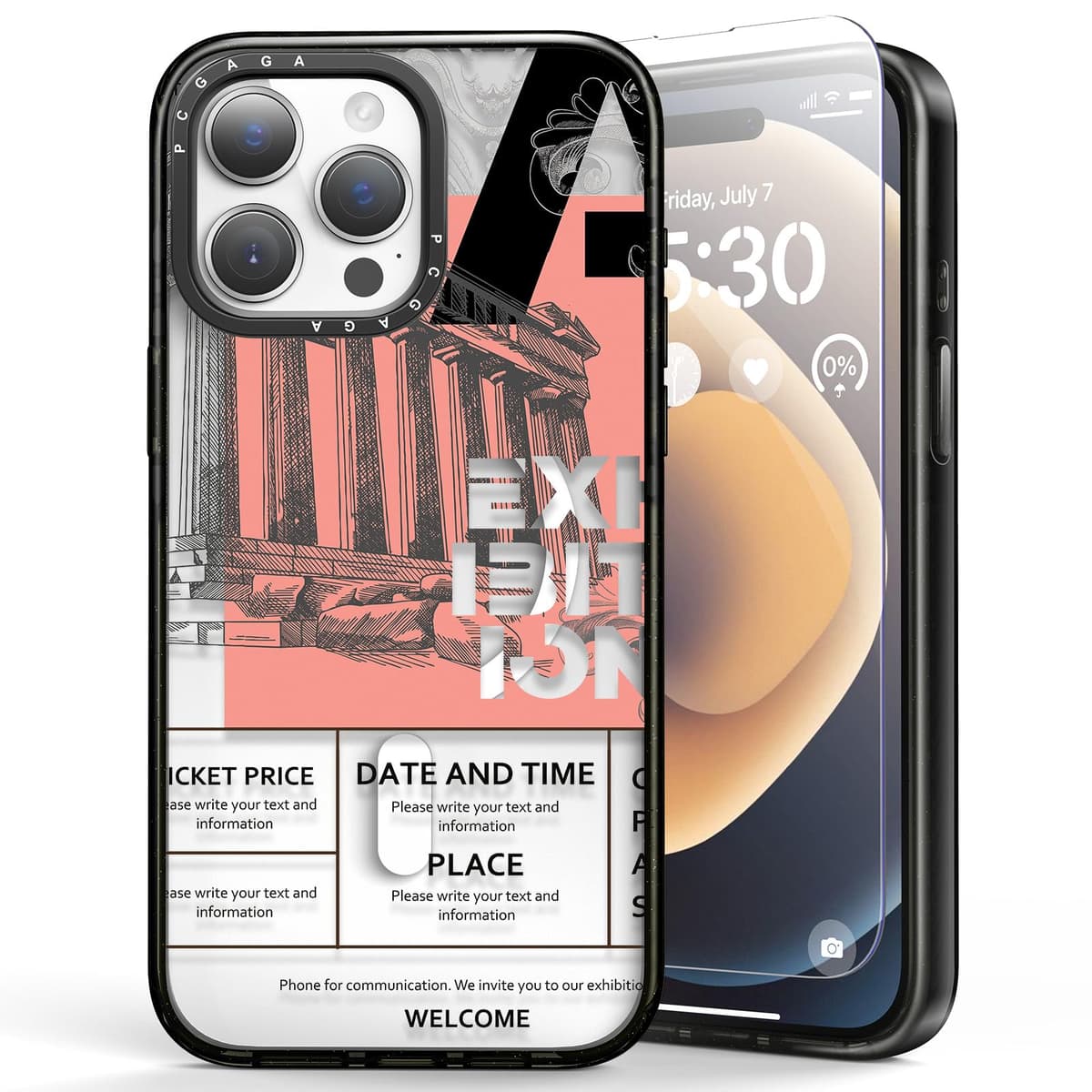 Husă telefon pcgaga 6.9" albă, slim, durabilă, protecție zgârieturi