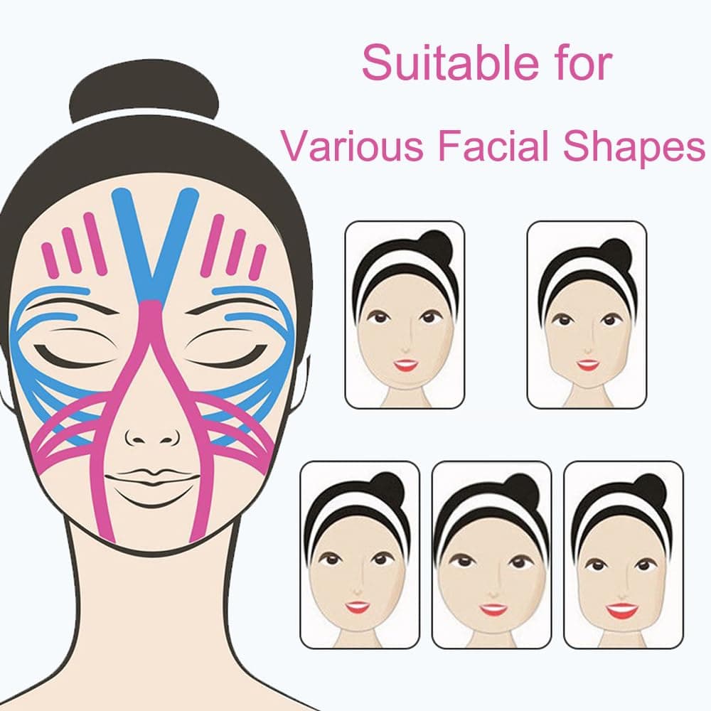 Plasturi riduri Tcdwla bandă lifting facial 4 role culoare piele set standard